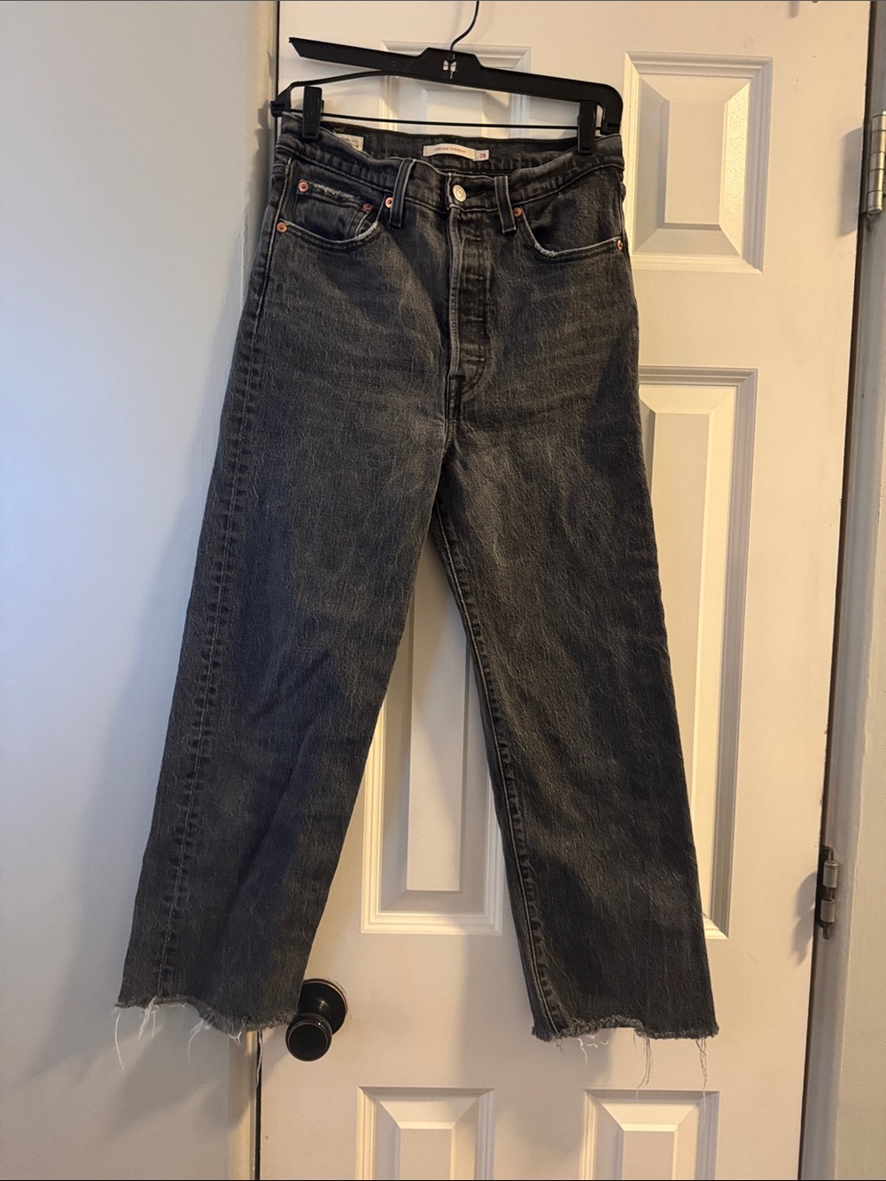 Signature by Levi Strauss Women's Ribcage Straight Leg Jeans in Washed Black